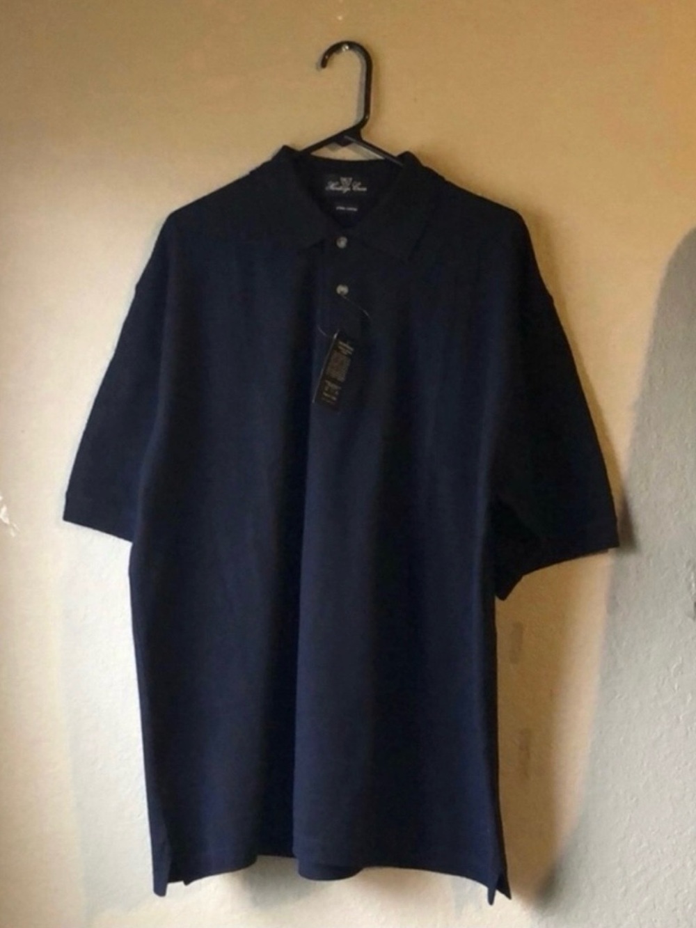 New Heritage Cross Shirt Men’s Navy Blue Short Sleeve Polo Casual Preppy Top XL